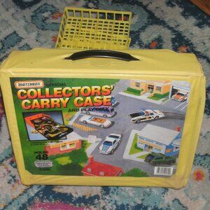 90s Vintage Matchbox Official Collectors Carry Case & Playset Holds 48 Cars 1992
